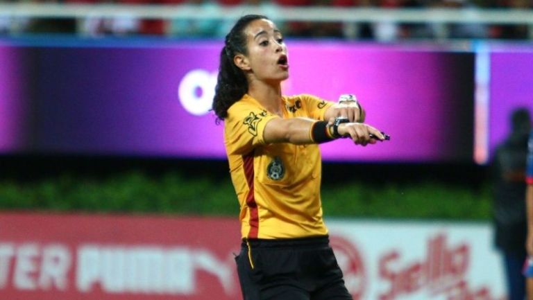 Katia García durante un partido de la Liga MX Femenil