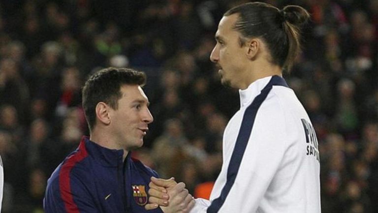 Messi y Zlatan en el Barcelona