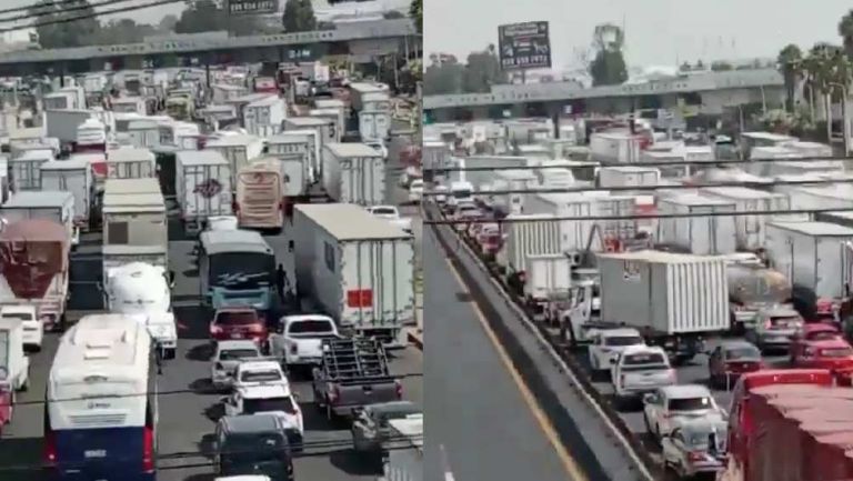Carretera México-Querétaro lleva horas cerrada por protesta de vecinos